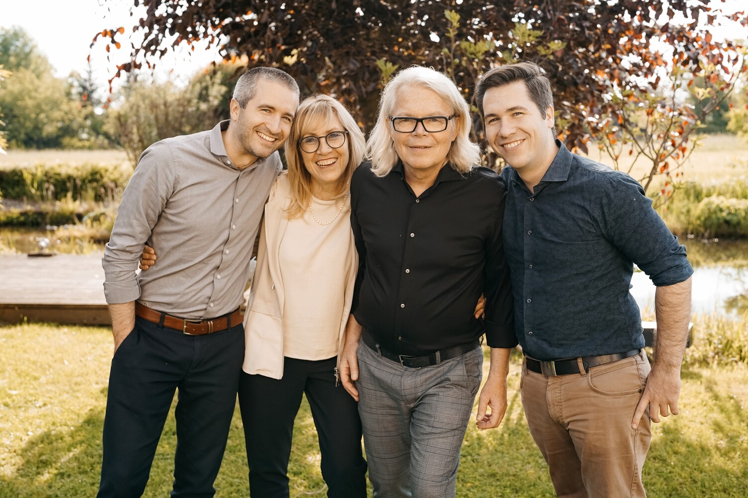 von links gesehen Sven Sattler, Petra Sattler, Tim Sattler und Uli Sattler
