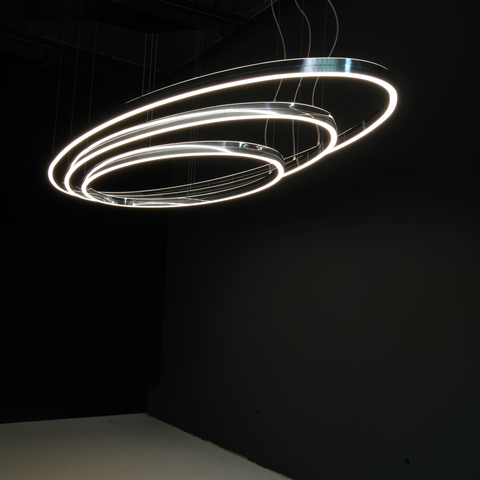 DOPPIO ELLIPSE luminaire housing - Double elliptical aluminium profile