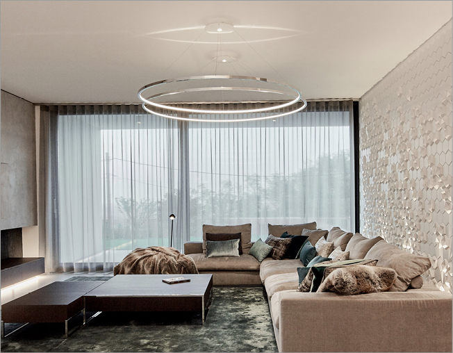 Ring pendant light with canopy